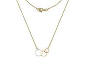 9kt Multi Colour Gold 18’’ Triple Circle Necklace image