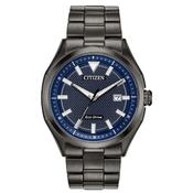 Citizen Gents Eco-Drive Dark Stainless-Steel Bracelet Watch