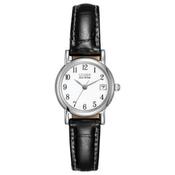 Ladies Citizen Stainless Steel Eco-Drive Black Strap Watch image