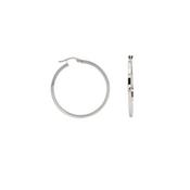 9kt White Gold 30mm Hoop Earrings image