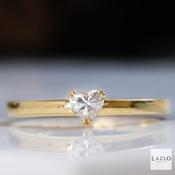 18kt Yellow Gold Solitaire 0.25ct Diamond Heart Engagement Ring image