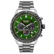 Sekonda Gents Stainless Steel Green Dial Chronograph Bracelet Watch image