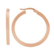 9kt Rose Gold 25mm Flat Hoop Earrings image