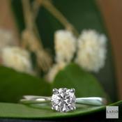 18kt White Gold Classic Claw Round Brilliant F SL1 0.50ct Solitaire Diamond Ring image