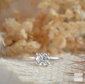 18kt White Gold Classic Laboratory D SL1 0.51ct Round Brilliant Solitaire Engagement Ring image