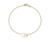 9kt Three Colour Gold Graduated Circle Bracelet image