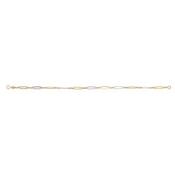 9kt Two Tone Elongated Link Bracelet image