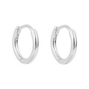 Sterling Silver Small 12mm Plain Hoop Earrings image