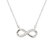 Kilkenny Silver CZ Set Infinity Necklet