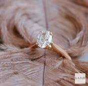18kt Rose Gold Oval Laboratory Solitaire 1.01ct E VS2 Diamond Ring image