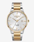 Roamer Gents R-Line Classic Two Tone Sapphire Crystal Silver Dial Bracelet Watch image