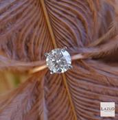 18kt Rose Gold 1.29ct D VVS2 Round Brilliant Laboratory Solitaire Diamond Ring image