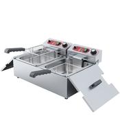 VENADA COUNTERTOP STAINLESS STEEL TWIN WELL ELECTRIC FRYER image