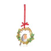 Sparkle Robin &amp; Wreath Decoration image