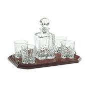 ENGRAVED LONGFORD SQUARE DECANTER TRAY SET image