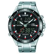 Lorus Duo Time Men's Stainless Steel Bracelet Watch image