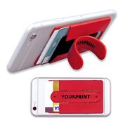 Silicone phone pocket with snap stand image