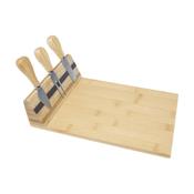 Mancheg bamboo magnetic cheese board and tools