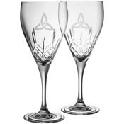 Galway Crystal Trinity Knot Red Glass Pair image