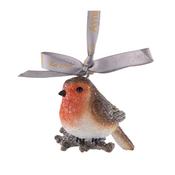 Aynsley Glitter Robin Hanging Ornament