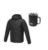 Petalite men's GRS recycled insulated down jacket &amp; CamelBak® Horizon Rocks 300 ml vacuum insulated tumbler
