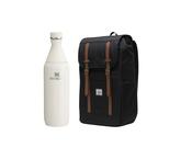 Herschel Retreat™ recycled laptop backpack 23L - Black &amp; Stanley All Day Slim 600 ml water bottle