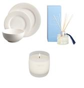 Belleek Living Erne 12 Piece Set + Newbridge Scented Candle Honeysuckle + Newbridge Cedarwood Diffuser 100ml