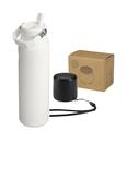 Stanley IceFlow™ 2.0 1.06 litre water bottle with flip straw with Velkis 3W recycled plastic wireless Bluetooth® speaker