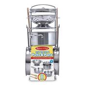 Stainless Steel Pots &amp; Pans Play Set - The Learning Lab image