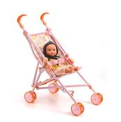 Pomea Doll Stroller Flowers by Djeco - The Learning Lab image