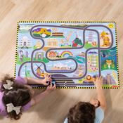 Melissa &amp; Doug 48 Piece Race Track Floor Puzzle &amp; Play Set - The Learning Lab image