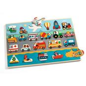 Wooden Puzzle Vroom By Djeco - The Learning Lab