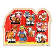 Wooden Jumbo Peg Puzzle - Farm Friends - The Learning Lab image