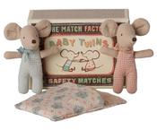Maileg Twins, baby Mice in Matchbox- Checker - The Learning Lab image