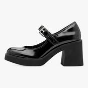 Tamaris Black Patent Chunky Mary Jane Shoes