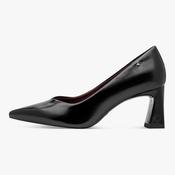 Tamaris Black Patent Pointed Toe Court Shoes