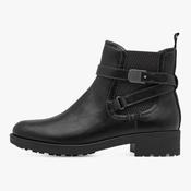 Tamaris Black Buckle Detail Low Heel Ankle Boots