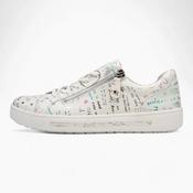 Jana Softline White Runner – Wide Fit &amp; Rainbow Script Print