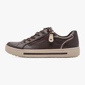 Jana Softline Mocca Brown Wide Fit Trainer with Zip image