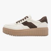 Jana Softline Beige Mocha Wide Fit Platform Trainers