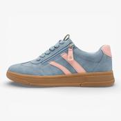 Jana Sky/Peach Suede-Feel Trainer (Wide Fit H)