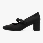 Jana Softline Black Wide Fit Mary Jane Court Shoe image