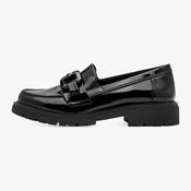 Jana Softline Black Patent Wide Fit Loafers
