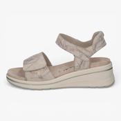 Caprice Beige Multi Wedge Sandals (Wide Fit) – 9-28305-46 154