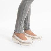 Ara Zürich Cream Court Shoes with Wedge Sole