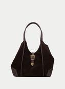 Hispanitas Chocolate Recycled Suede-Effect Hobo Bag image