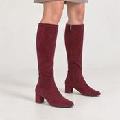 Caprice Bordeaux Stretch Fit Block Heel Long Boots
