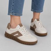Caprice Off-White Flexible Sole Wide Fit Trainers
