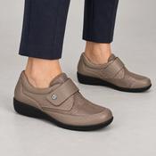 Caprice Taupe StretchOut Hallux Velcro Wide Fit Shoes