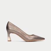 Hispanitas Giorgia Metallic Taupe Court Shoe (Block Heel) – HV264677 image